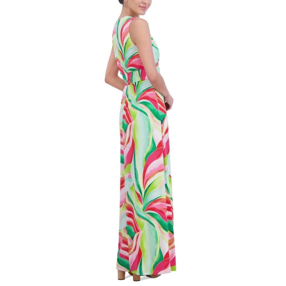 NWT Jessica Howard Women's Sleeveless V-Neck Knot-Front Maxi Dress Size 6 - Picture 2 of 8